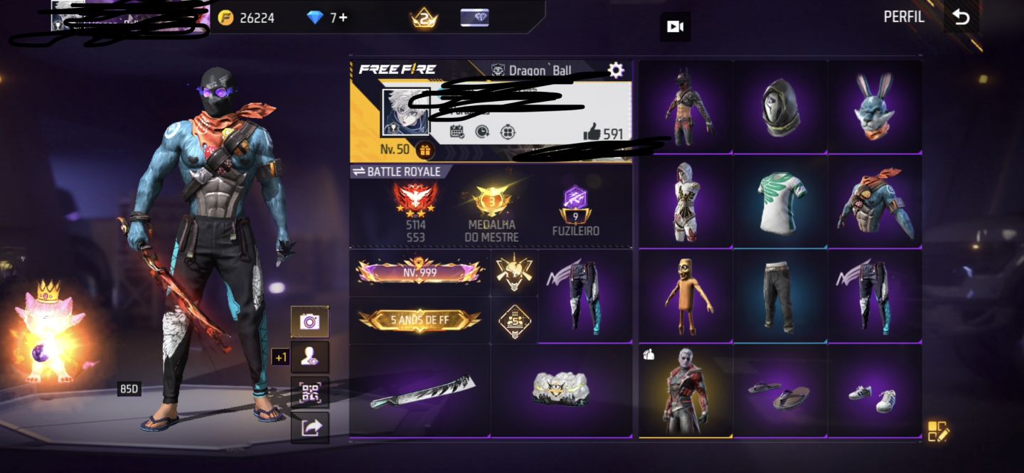 Conta lvl 50 com calça angelical