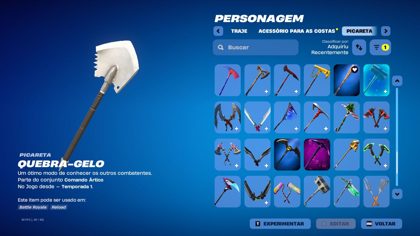 Conta FORTNITE a venda season 5, Skins antigas e Picaretas.