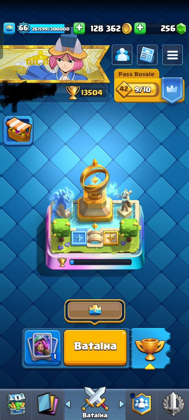 Conta 13,530 TROFÉUS (NIVEL 66) DECK FULL (16) 4500 GEMAS