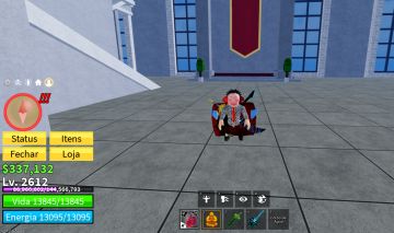 Conta de blox fruits level 2612 e diversas frutas permanentes como buddha,dough.