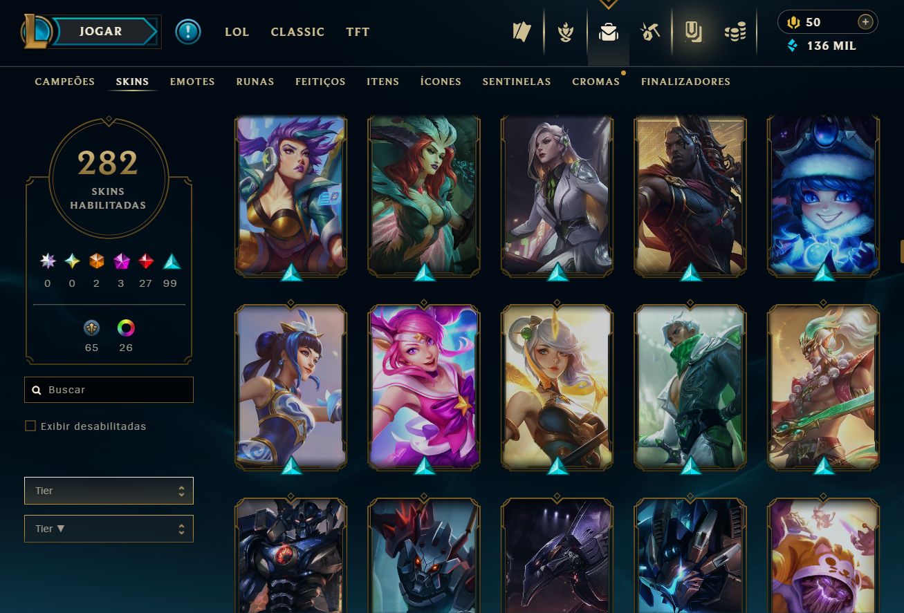 CONTA GOLD IV - 282 SKIN - FULL CHAMP + PREÇO BAIXISSIMO! - 100% SEGURA!