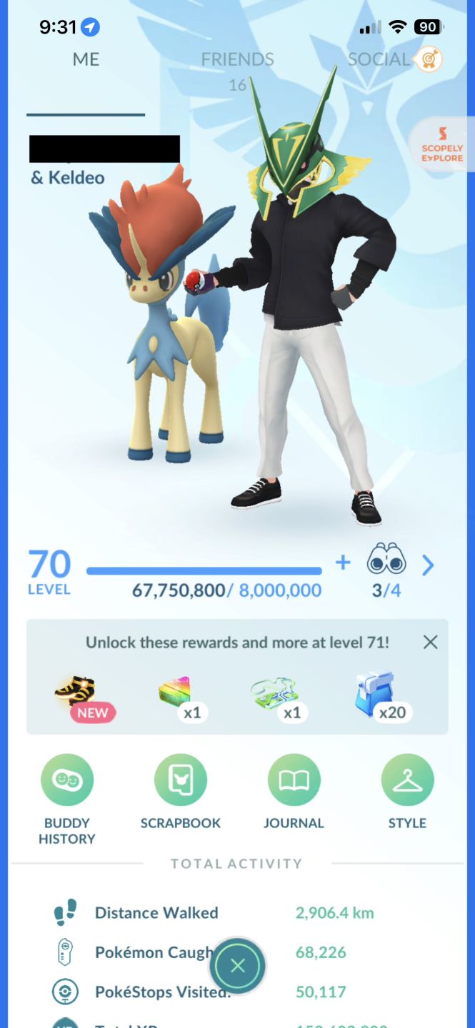 POKEMON GO CONTA LVL 70