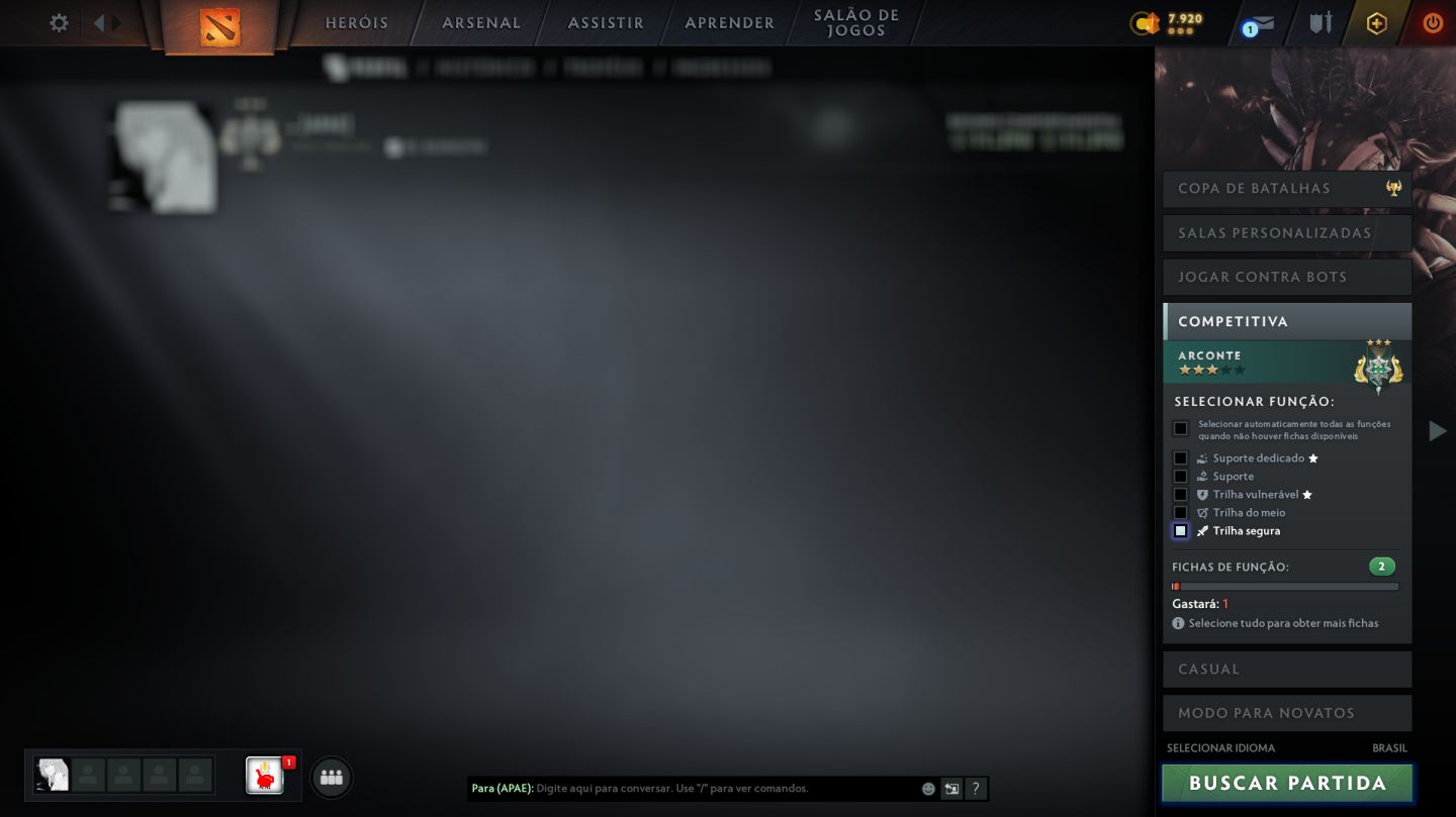 CONTA ARCONTE 3 - DOTA 2 2k.760 MMR - 11.390/11.390 BEHAVIOR