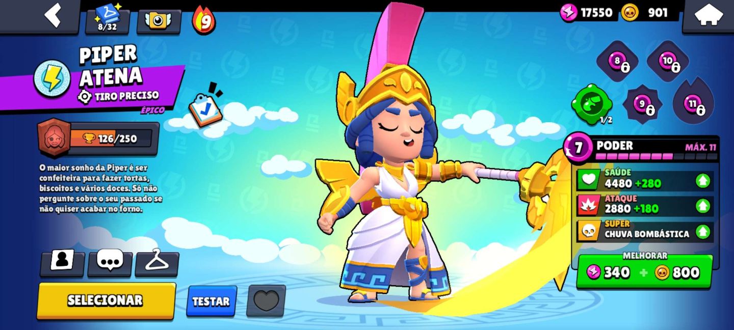 BRAWL STARS + CLASH ROYALE | 57 BRAWLERS | 90/123 CARTAS | 1595 GEMAS