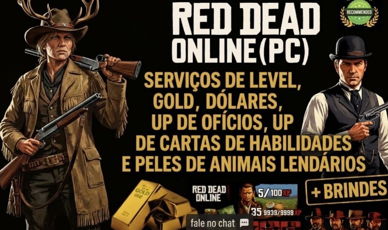 [RED DEAD 2 ONLINE](PC) 120 Leveis +10.000 GOLD Bars +700.000 DÓLARES +BRINDES.