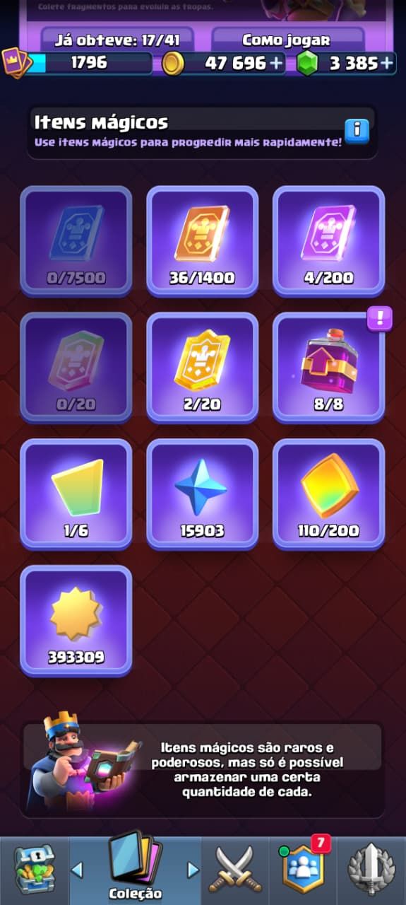 Conta Clash Royale Evoluída