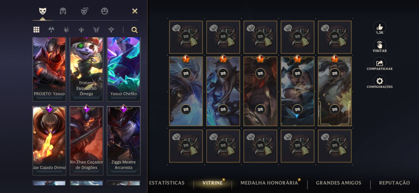 Conta: wild rift ( algumas skins épicas e lendárias inclusas)