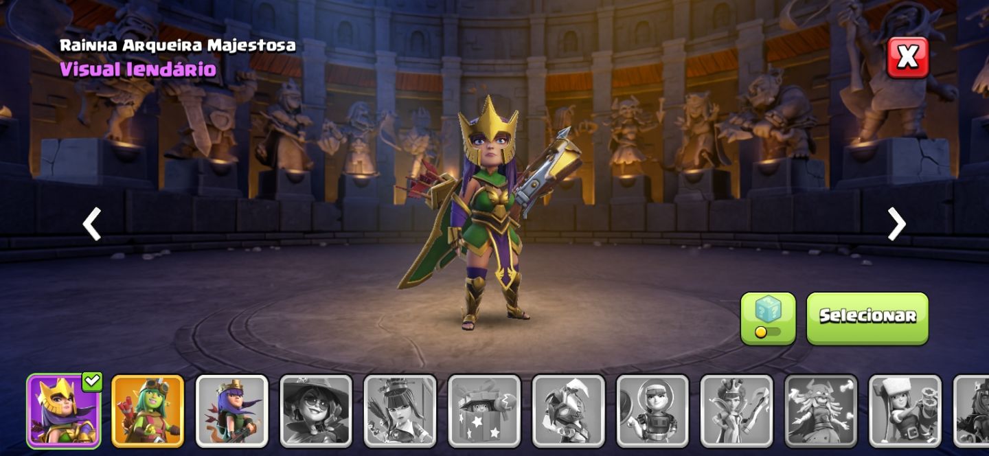 CLASH OF CLANS CV13 | 6 CONSTRUTORES + SKIN LENDÁRIA RAINHA +PREÇO BAIXO!
