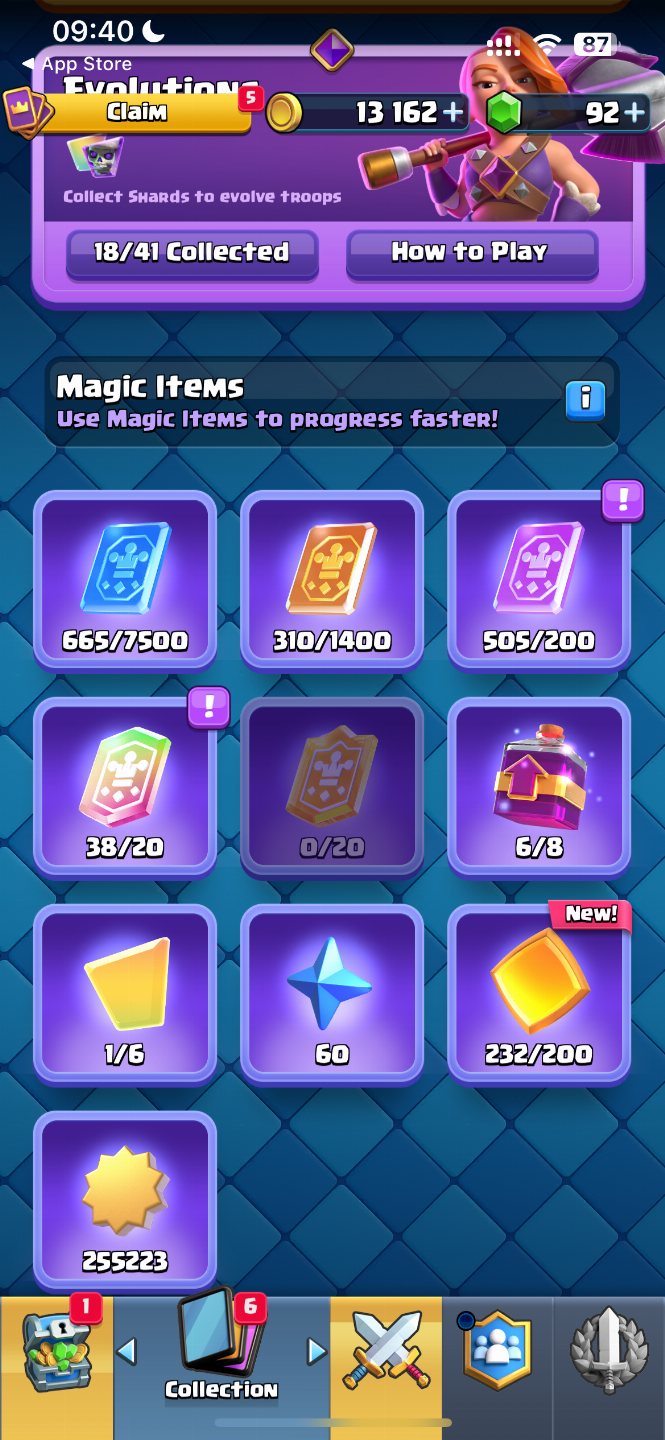 CONTA CLASH ROYALE GEMADA, 18 EVO 3 HERÓIS, (1 VC PODE ESCOLHER)