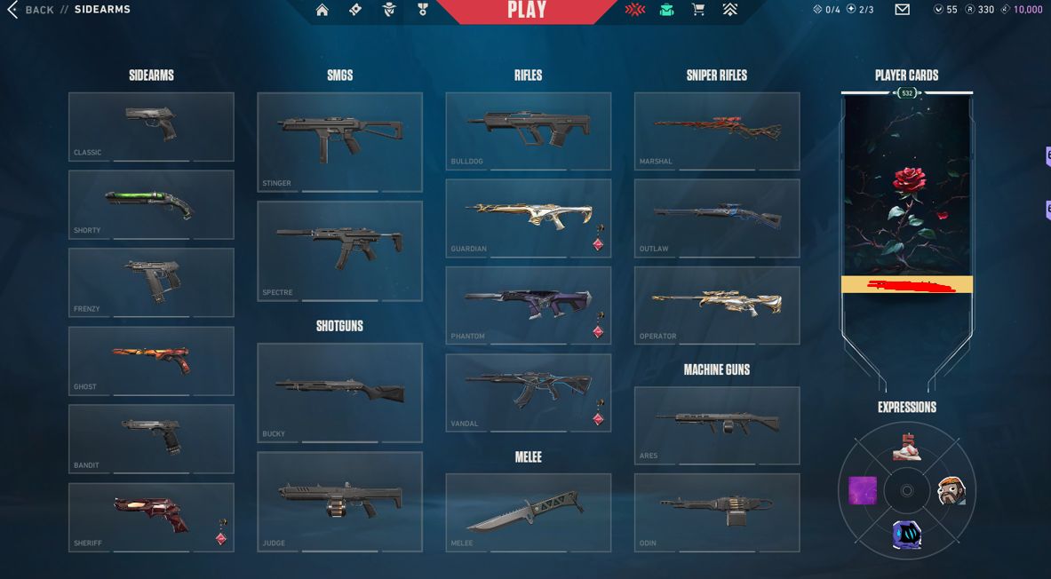 Conta valorant imortal com várias skins (54 skins)