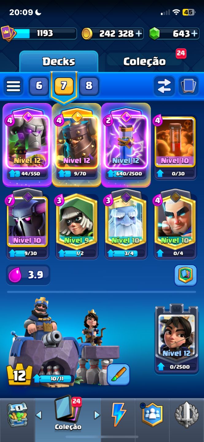 CONTA CLASH ROYALE | 6847 TROFÉUS | 119/123 CARTAS