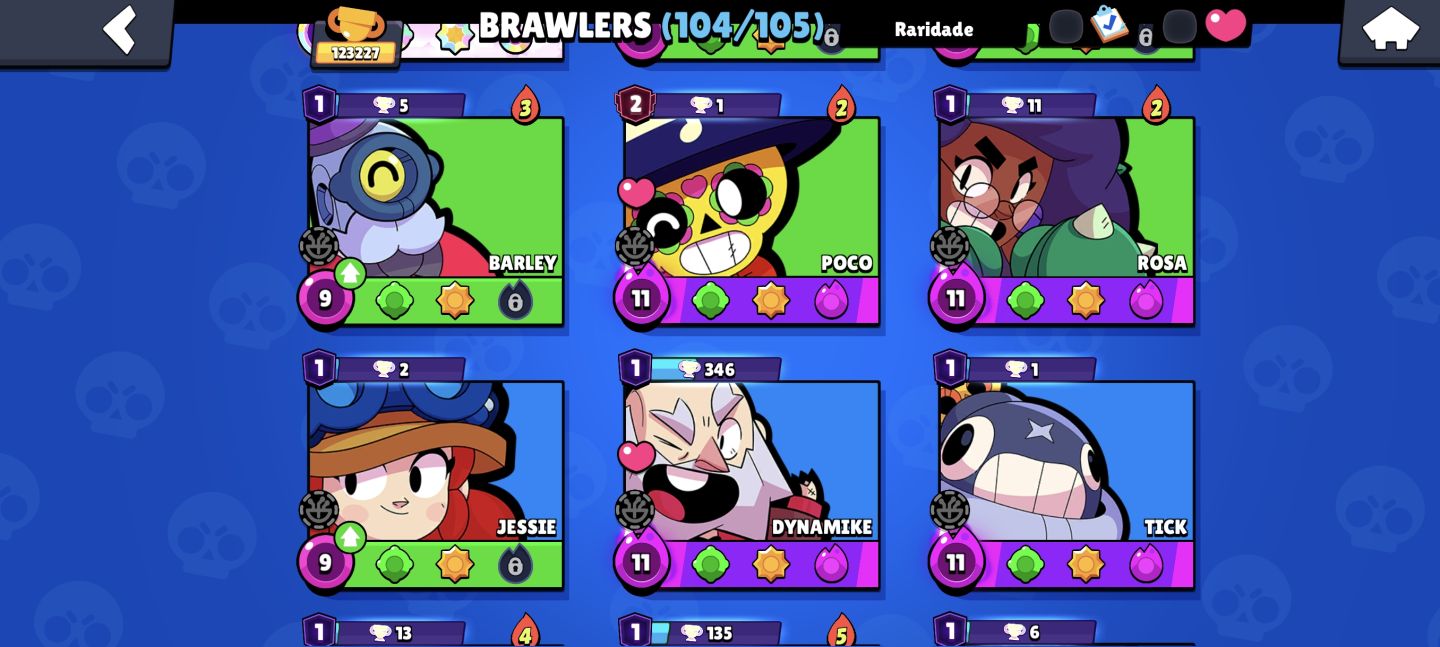 CONTA DE BRAWL STARS BEM UPADA