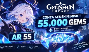 [PROMO] Contas | 55000+ Gemas (Primogens) | 190+ Tiros | AR55 | Genshin Impact