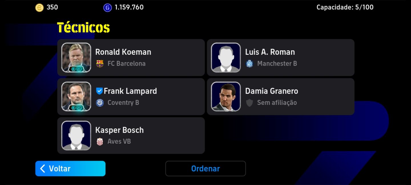 Conta efootbal 3215 com bale 106, ronaldinho 104 e muito mais (Valor negociável)