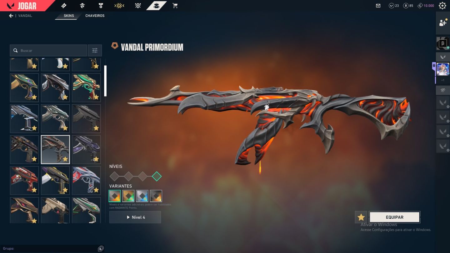 CONTA COM DIVERSAS SKINS E CARDS DO BETA