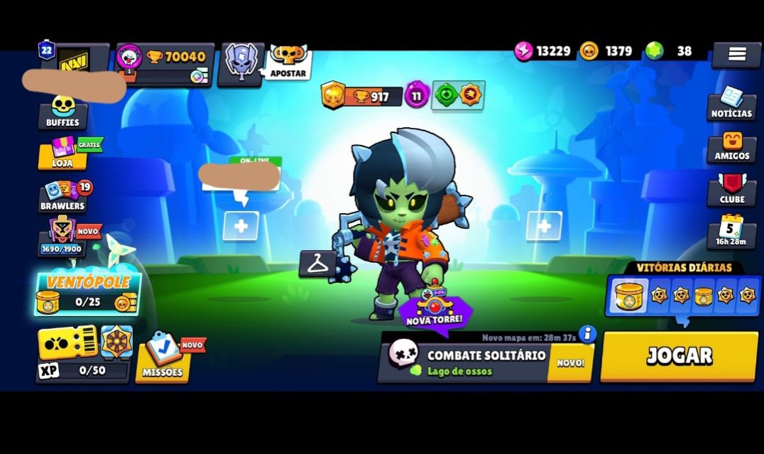 CONTA BRAWL STARS ELITE 70.000 TROFEUS