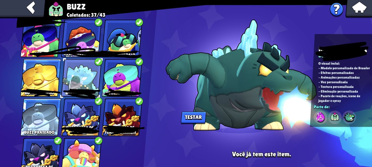 CONTA BRAWL STARS TOP 73K COM VÁRIAS SKINS LIMITADAS