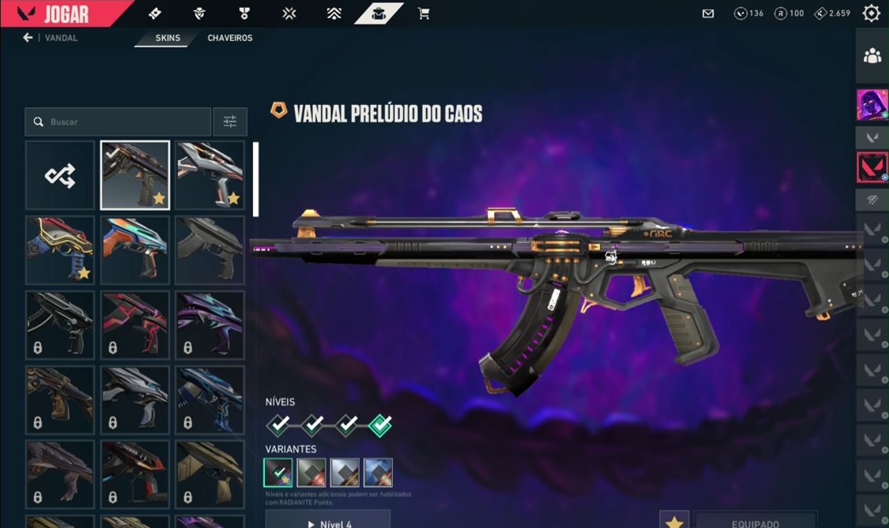VALORANT LVL 90+ | EX-GOLD 2 | VANDAL PRELÚDIO DO CAOS + FACA EXCLUSIVA!