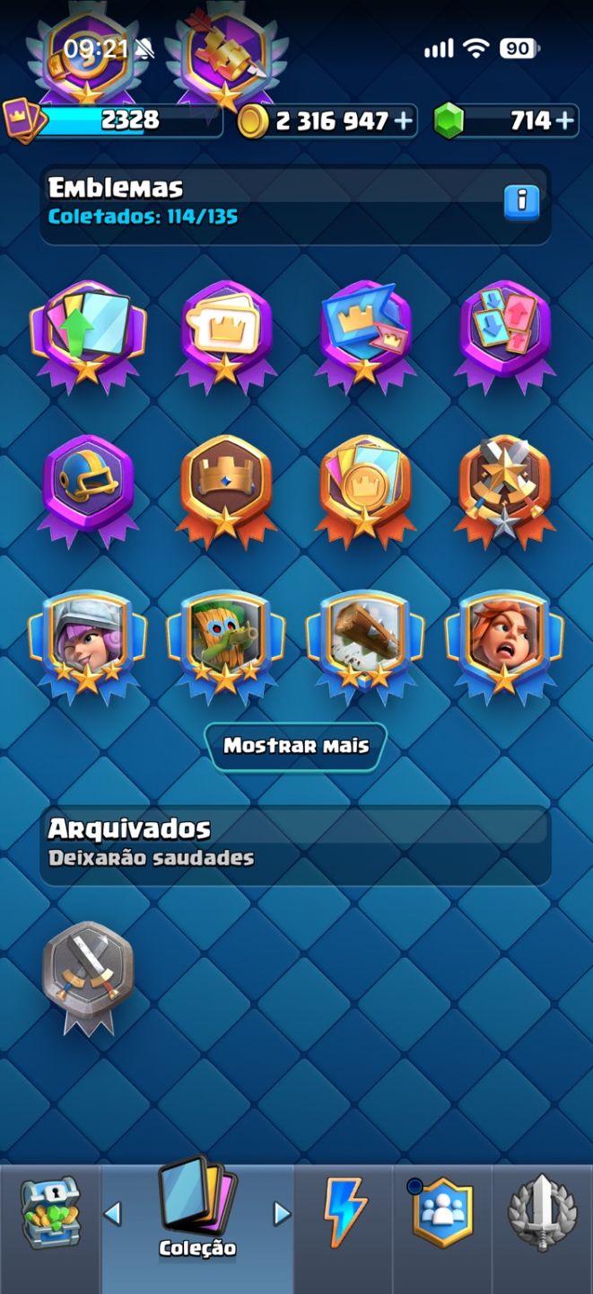 CLASH ROYALE | CONTA FULL MAX 16 | 123/123 CARTAS | 43/43 EVOLUÇÕES | 172 EMOTES