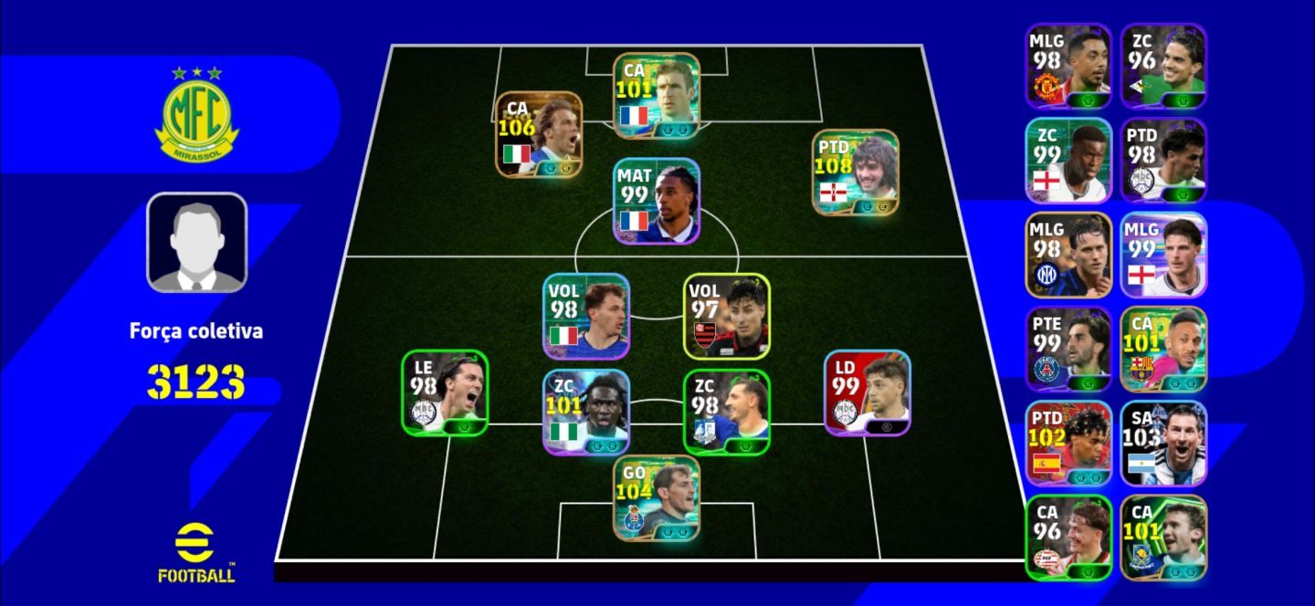 CONTINHA BRABA COM O NOVO DEL PIERO 108 E GEORGE BEST 109!