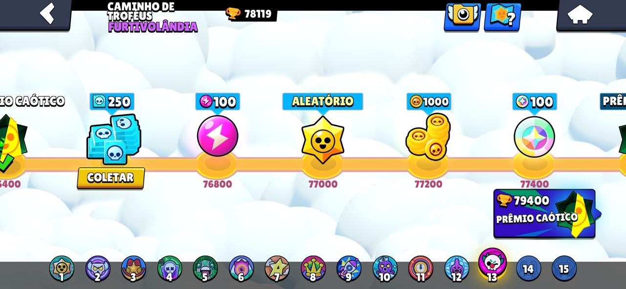 CONTA BRAWL STARS 2018 | 104/104 BRAWLERS | 342 SKINS | 78K TROFÉUS | 500 GEMAS