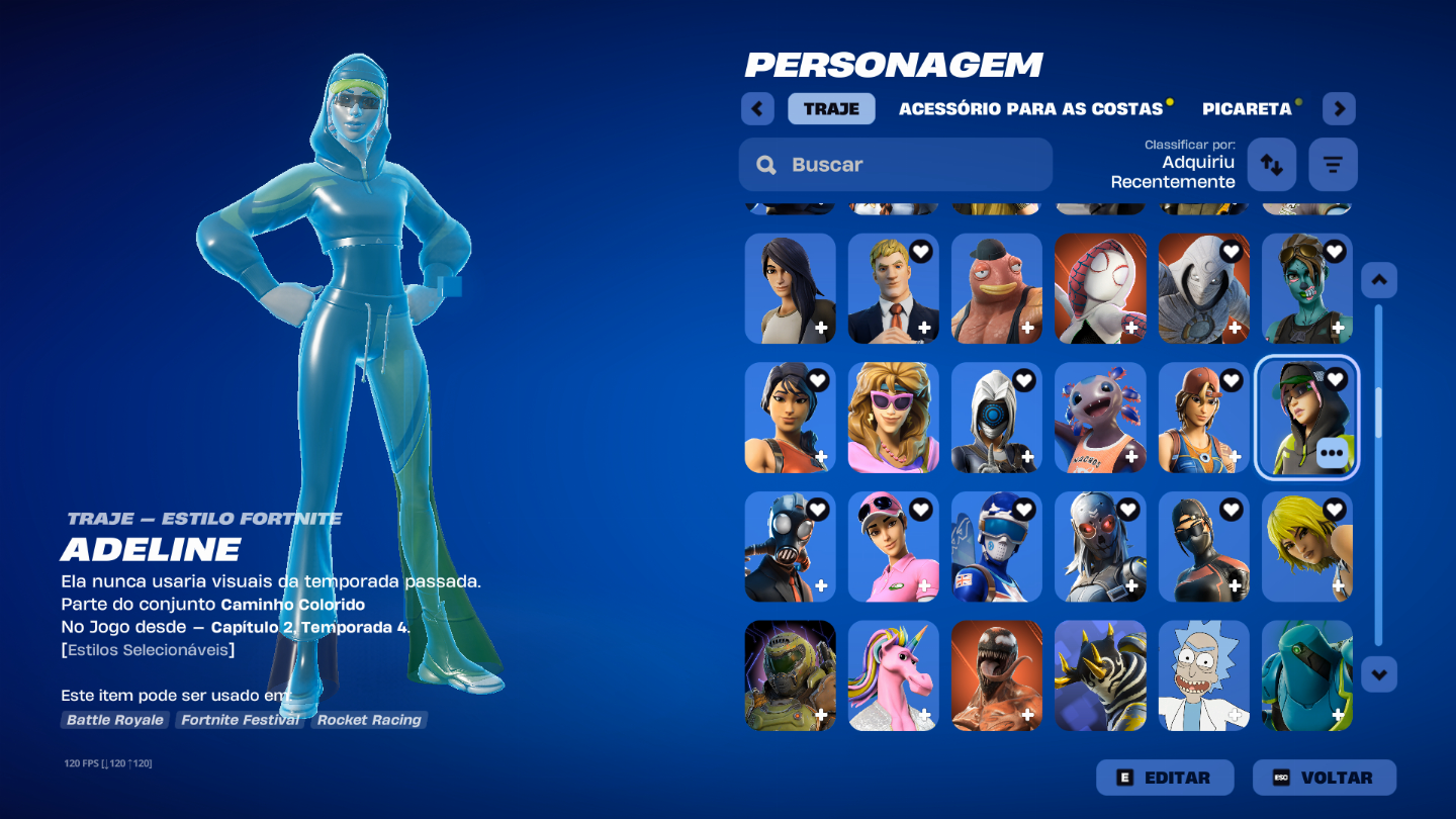 CONTA DE FORTNITE 274 SKINS