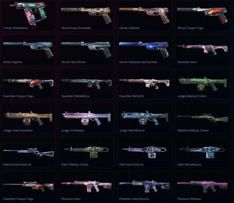 CONTA VALORANT COM 111 SKINS E 6 FACAS (COM PHANTOM AYAKASHI /VANDAL FLORETÉREA)