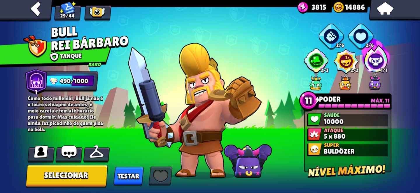 [CONTA RARA DE BRAWL STARS, REI FRANK, COLETTE TRIXIE, COLT AGENTE IMPERIAL]