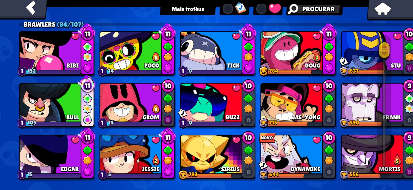 Conta com 22K de Troféus, Varias Skins