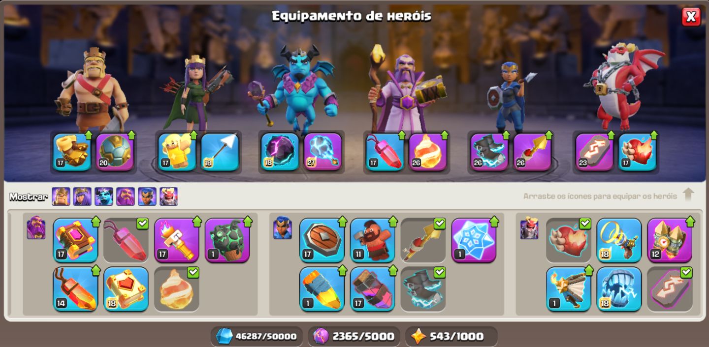 Conta Clash of Clans CV 18 - bem upada