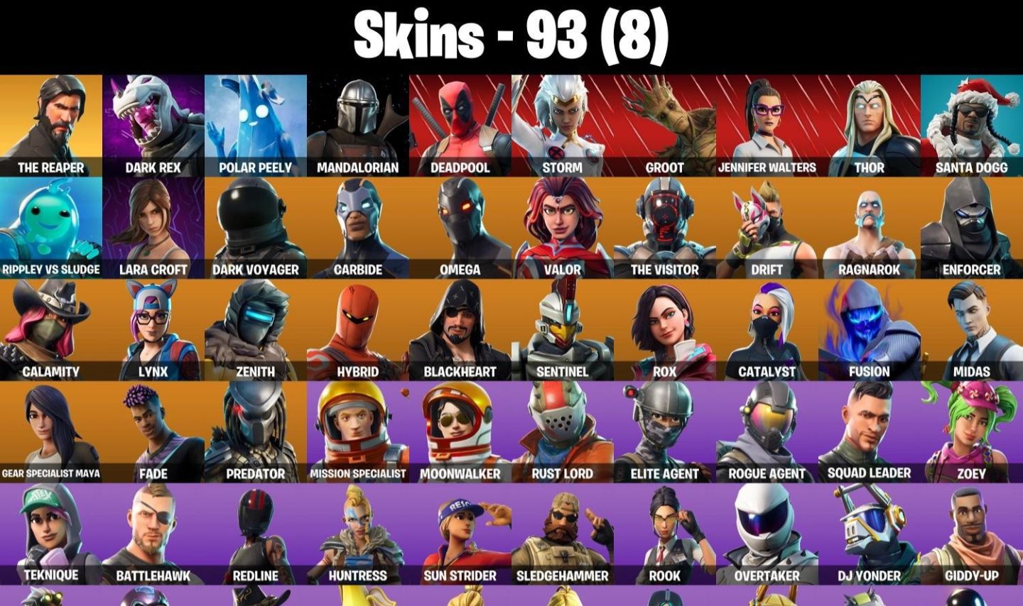 CONTA FORTNITE COM SEASON 3 FULL, OMEGA, MIDAS E 93 SKINS - ENTREGA AUTOMÁTICA