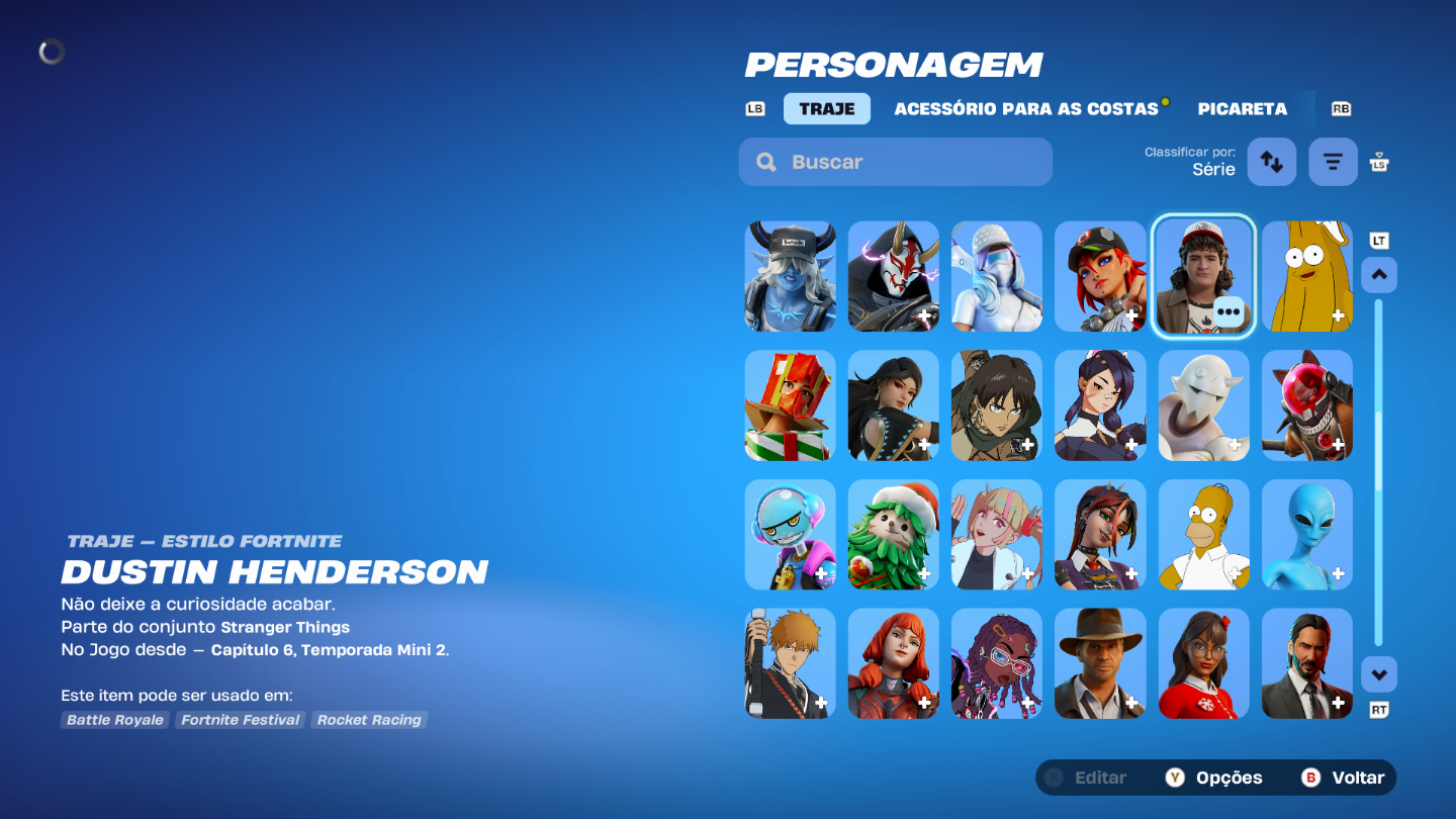Conta fortnite com 137 skins