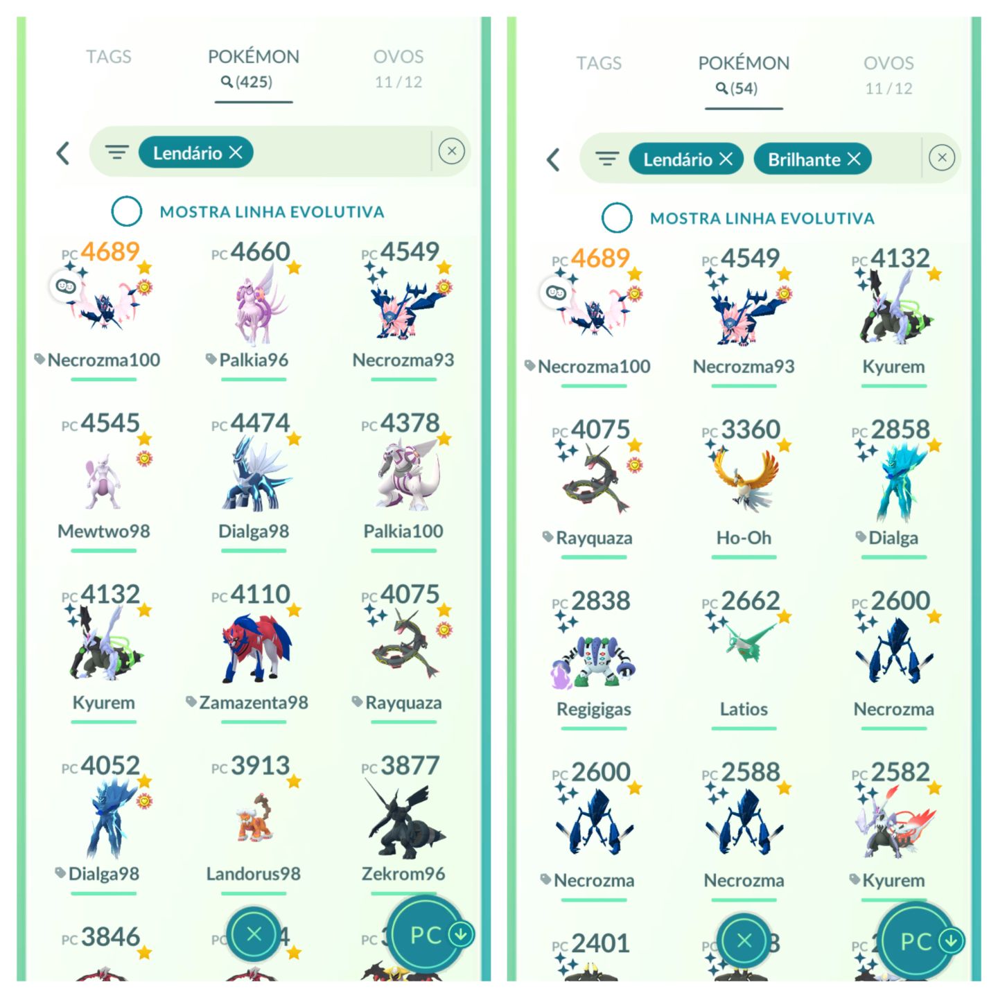 Conta LV71 com XP para o LV80 - Shundo Asas da alvorada, Victini 100% e mais