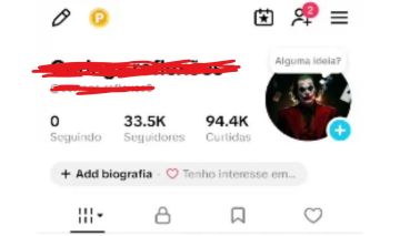 Conta tiktok brasil 33500 seguidores