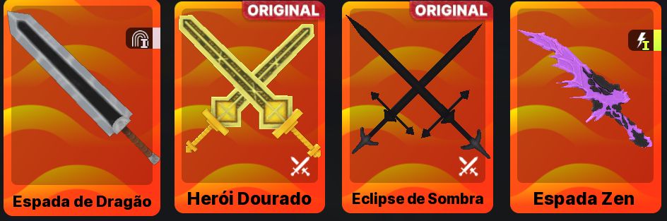 ESPADAS RARAS DE DEATH BALL - PREÇO ABAIXO DA TABELA!