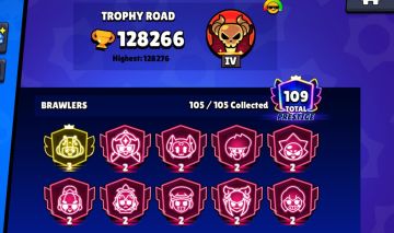 BRAWL STARS | 128K TROFÉUS | TODOS OS BRAWLERS | CONTA FULL