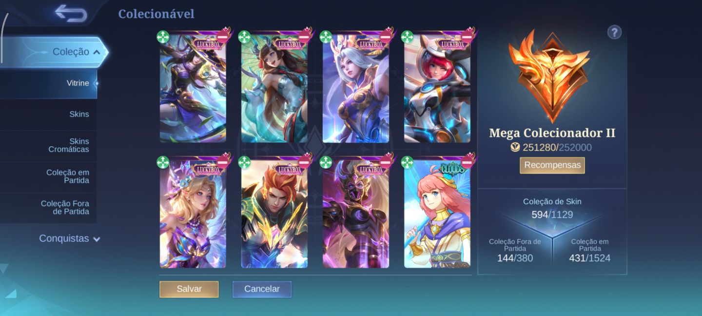 Conta de mobile legends main mid/adc.