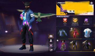 Conta de Free fire rara de 2017 com jaqueta beta e angelical roxa