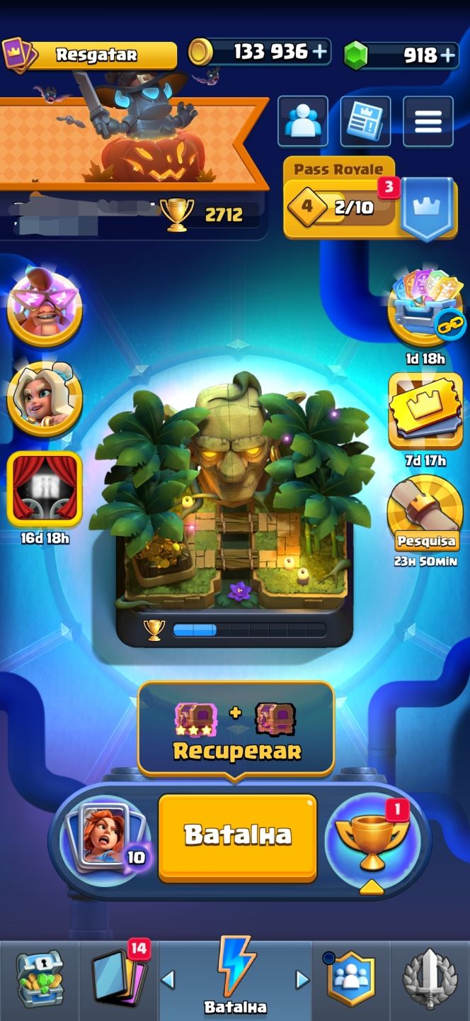 CONTA CLASH ROYALE 7000 TROFÉUS ARENA 9 BARATO