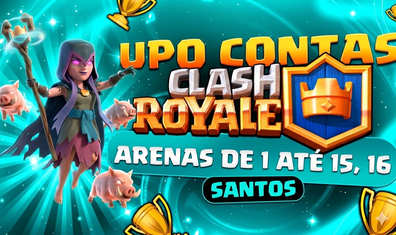 [MENOR PREÇO] UPO CONTAS CLASHROYALE FÁCIL