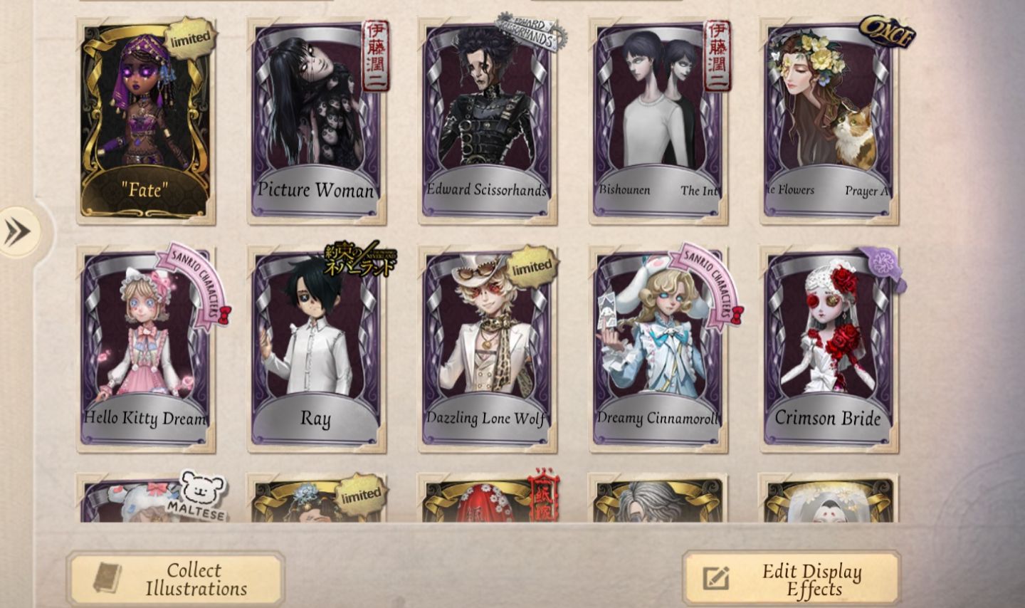 IDENTITY V- CONTA COM PICTURE WOMAN E EDWARD SCISSORS HANDS