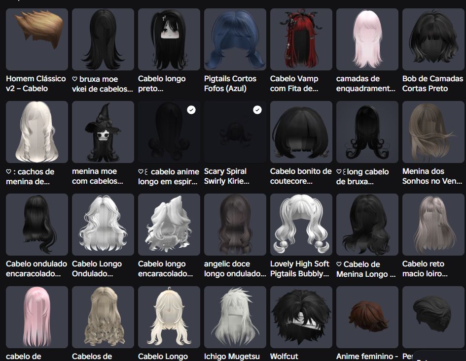 CONTA ROBLOX FEMININA COM ITENS MASCULINOS