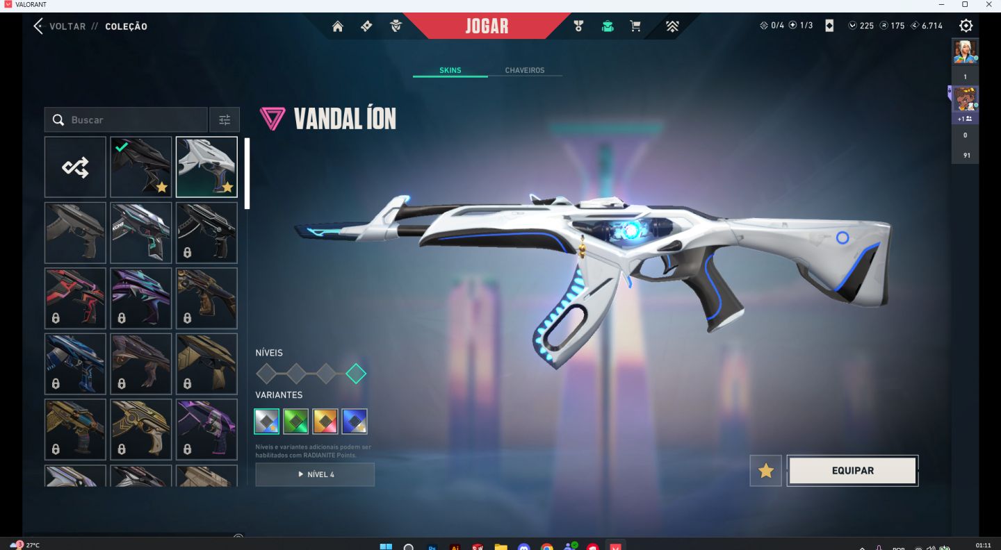 CONTA VALORANT | VCT LOCK//IN RARA | VANDAL SINGULARIDADE + ÍON | PHANTOM RECON
