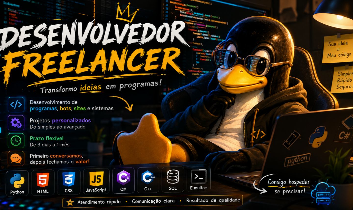 Programador Python Freelancer | Faço Seu Projeto Sob Medida