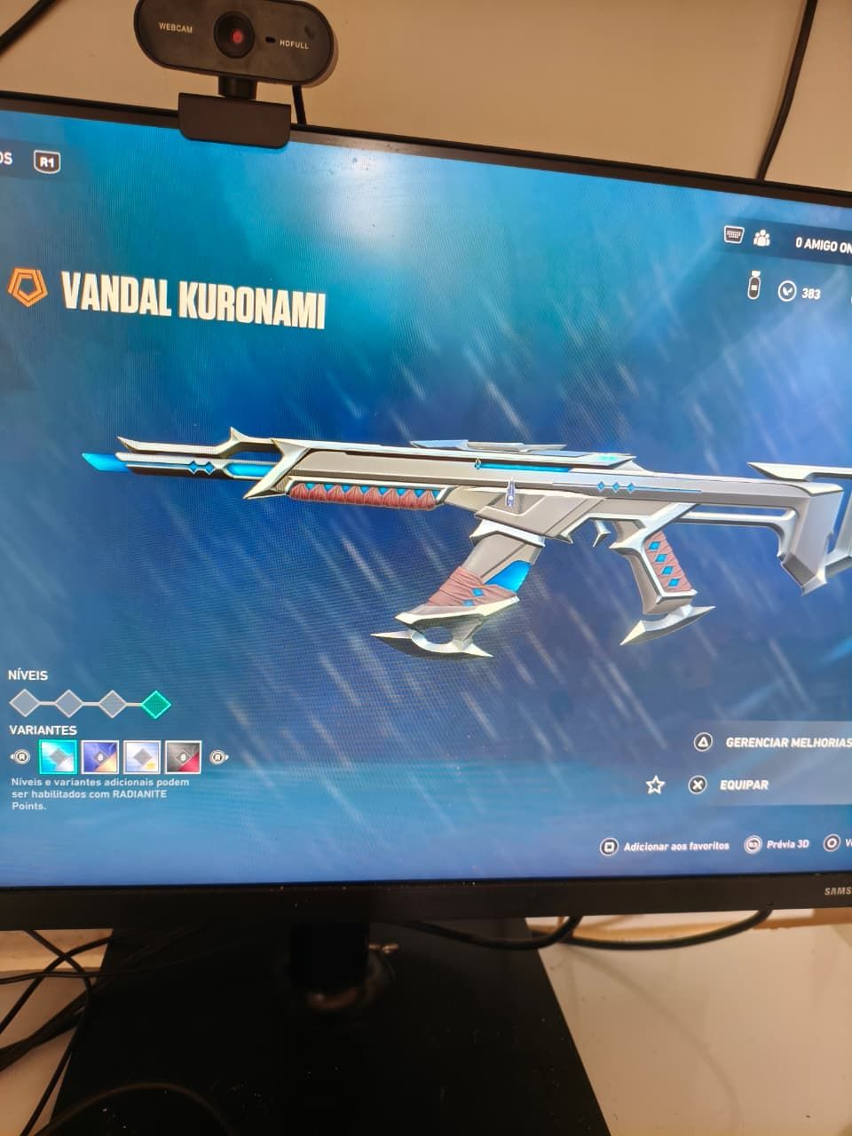 Conta valorant com varias vandal e uma karambit/ conta smurf, jogada muito pouco
