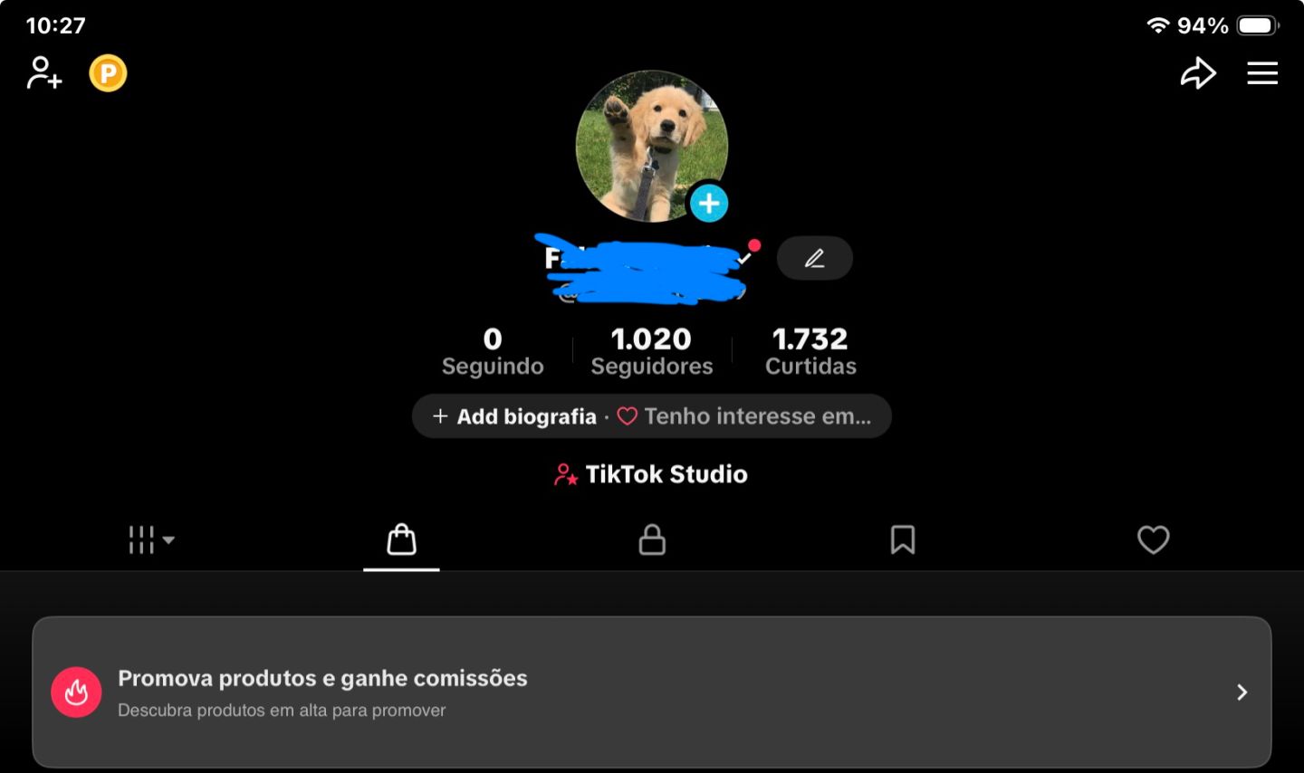 CONTA DE TIKTOK SHOP - 1K DE SEGUIDORES - VITRINE APARECENDO