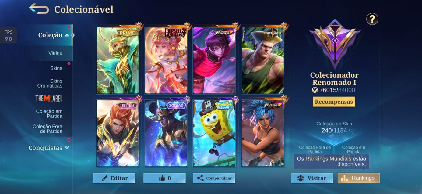 Conta Mobile Legends, com Muito Skins e Recursos