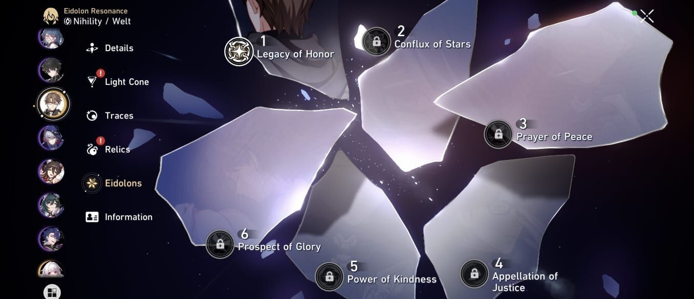Conta Honkai Star Rail AMERICA - FATE + PHAINON E0S1 + CASTORICE + FEIXIAO E2S1