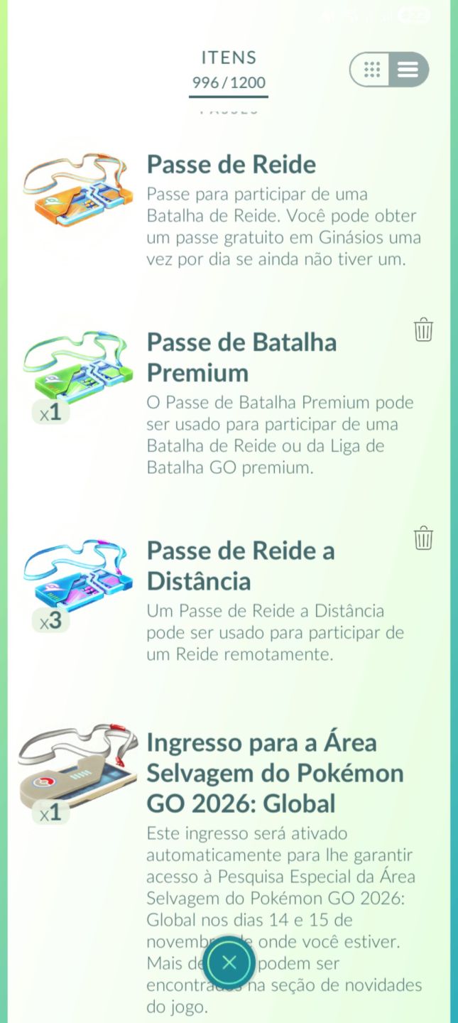 Conta NV 38 Ano 2018 8350 pokecoins + Passe Area Selvagem