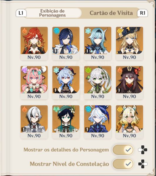 (PROMOÇÃO) CONTA GENSHIN 43 CHAR 5 STAR | 31 ARMASS | AR 60 IMPERDÍVEL